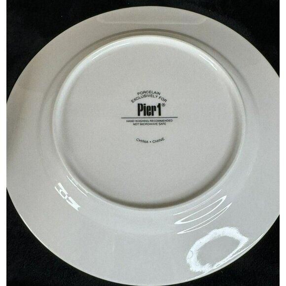 4 Pier One Martini Happy Hour Hors d'oeuvres Appetizer Canape Plate Gold Accents - Picture 6 of 8